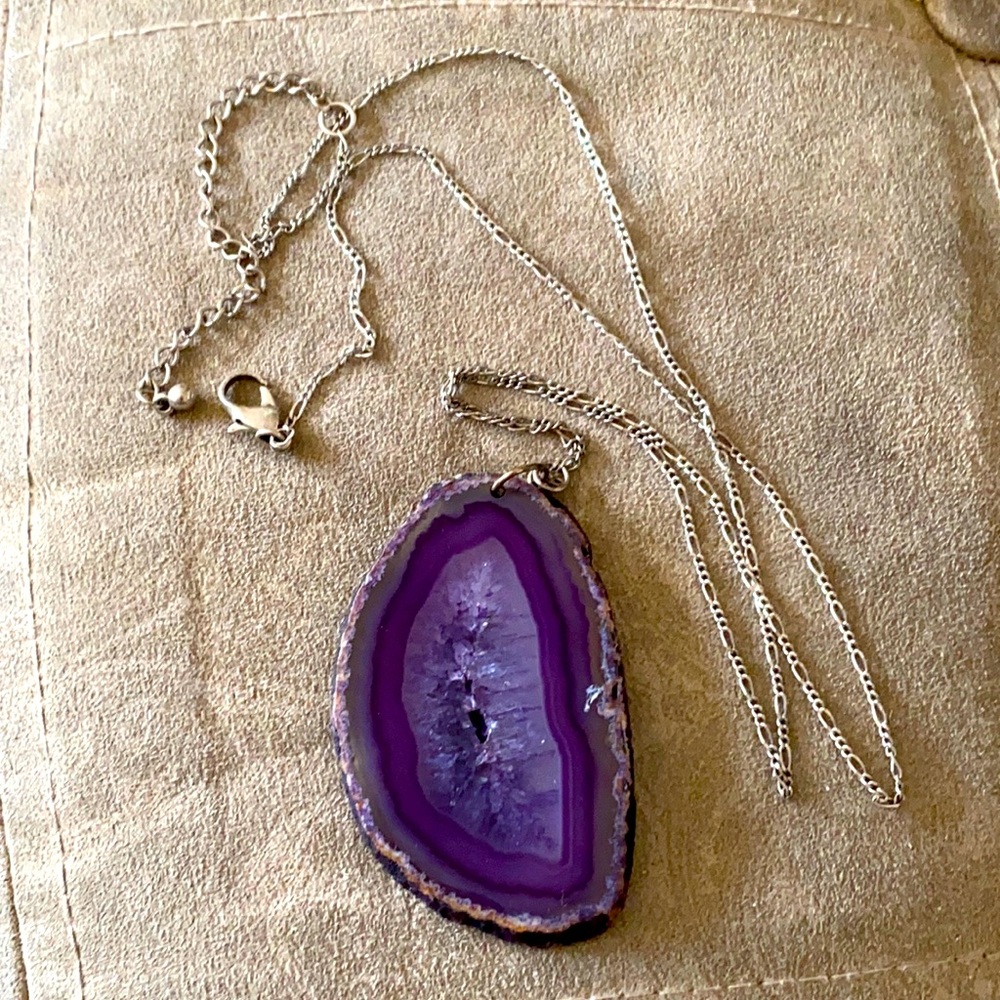 Purple crystal necklace